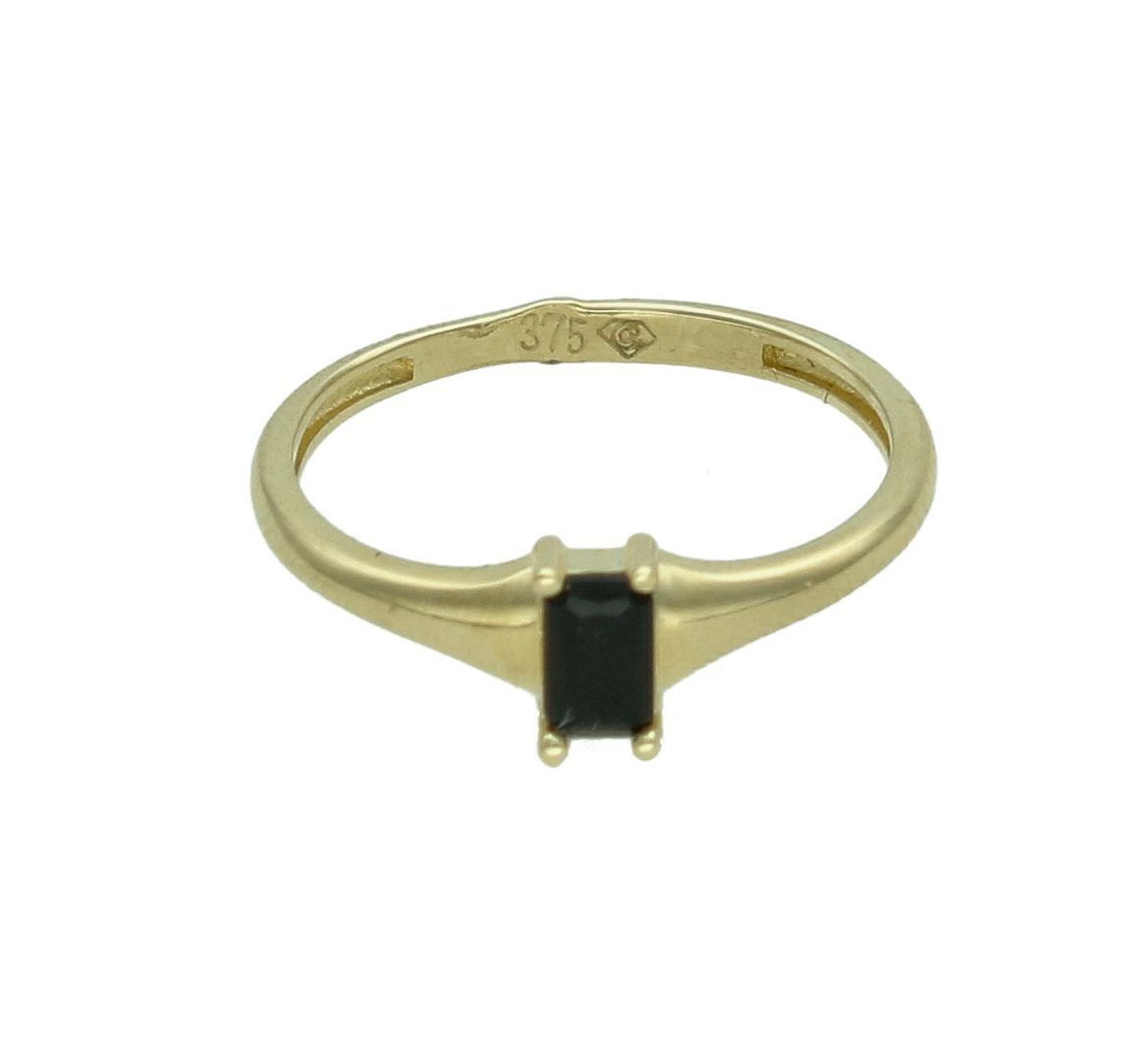 Złoty pierścionek damski 375 z czarną prostokątną cyrkonią PI 7003 375 (1).jpg